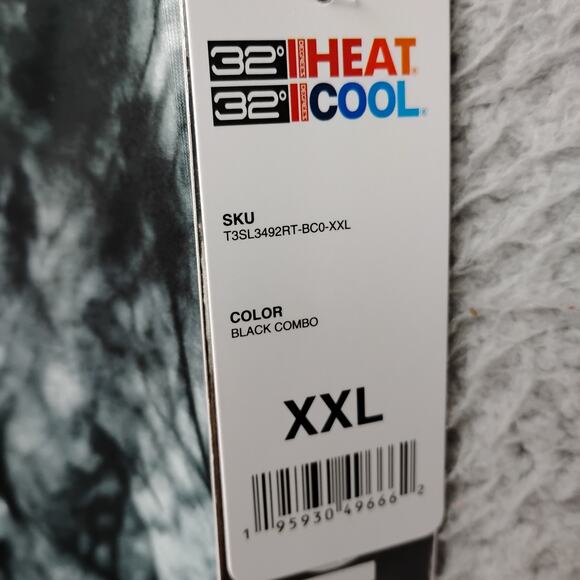 32 Degrees Cool Heat Cool Training / Biker Shorts Size XXL Black Tie Dye - Picture 2 of 4